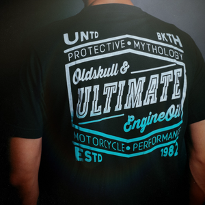 Oldskull Vintage Ultimate Garage Black Motorcycle T-shirt