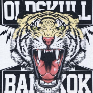 Vintage Bangkok Tiger head mens white T-shirt