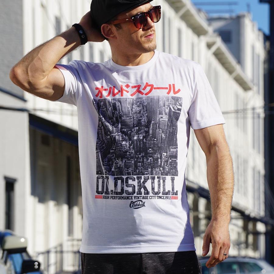 Japanese retro cityscape photo streetwear t-shirt