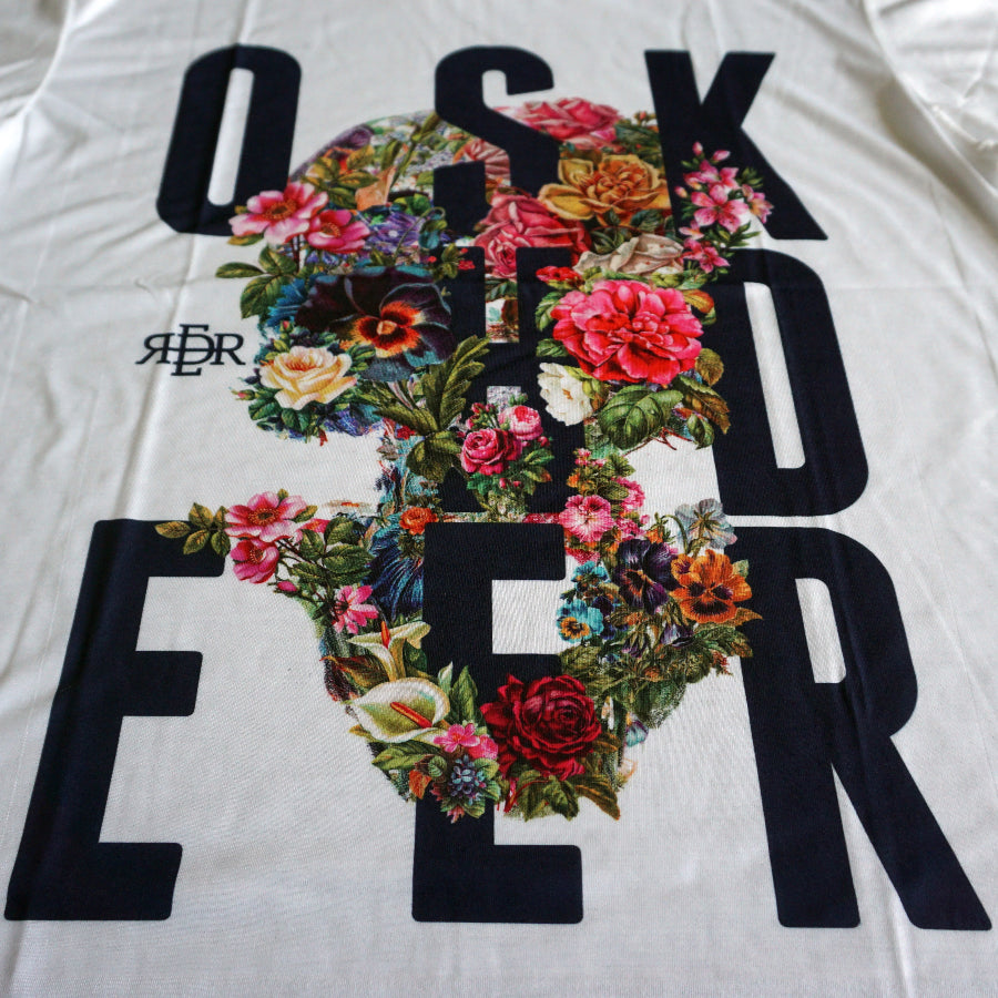 Oldskull-OSK-Flower-Skull-Vintage-Summer-Men-tshirt