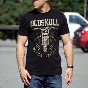 Oldskull-Ride-Everyday-vintage-japanese-motorcycle-black-tshirt