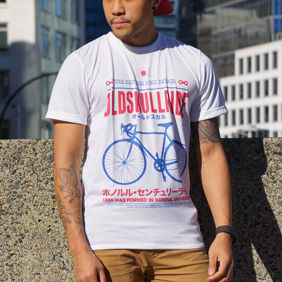 Oldskull Ride Vintage Japanese Bicycle t-shirt