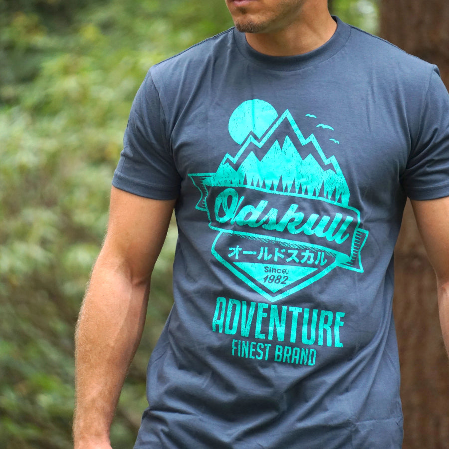 Oldskull Vintage Adventure Mountain Men T-shirt
