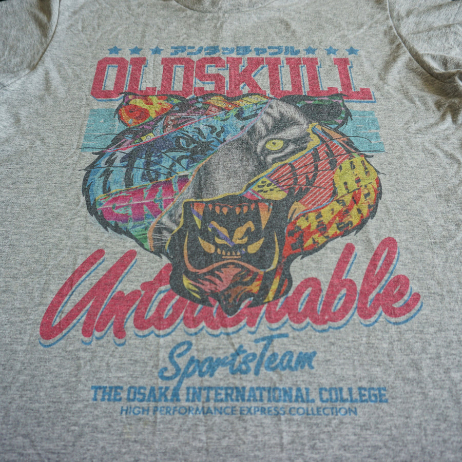 Oldskull Untouchable Tiger Sports Team Vintage Grey t-shirt