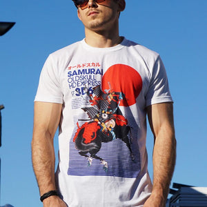 Vintage Japanese Samurai warrior Rising Sun T-shirt 